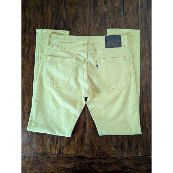 Levi's 511 Slim Made & Crafted Mens Size 32x32 Lime Green Denim Jeans Pistachio - Picture 1 of 13
